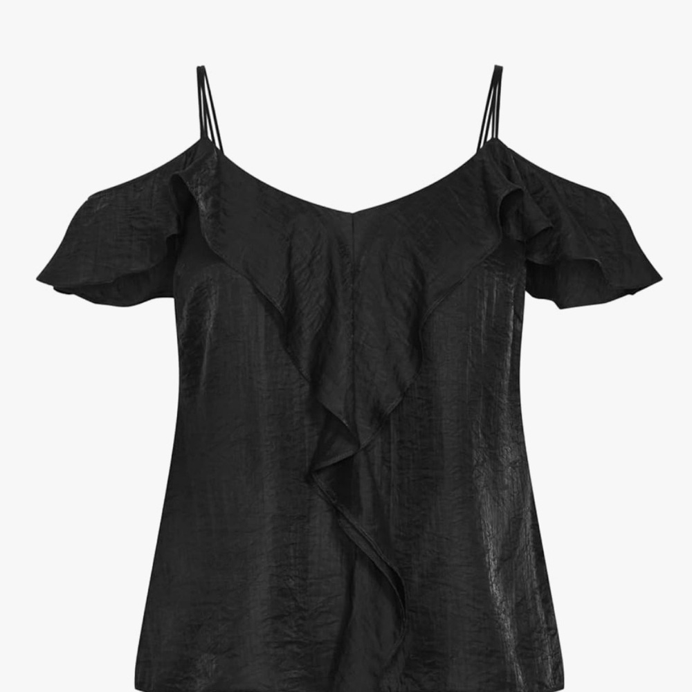 NWT CITY CHIC black cold shoulder blouse